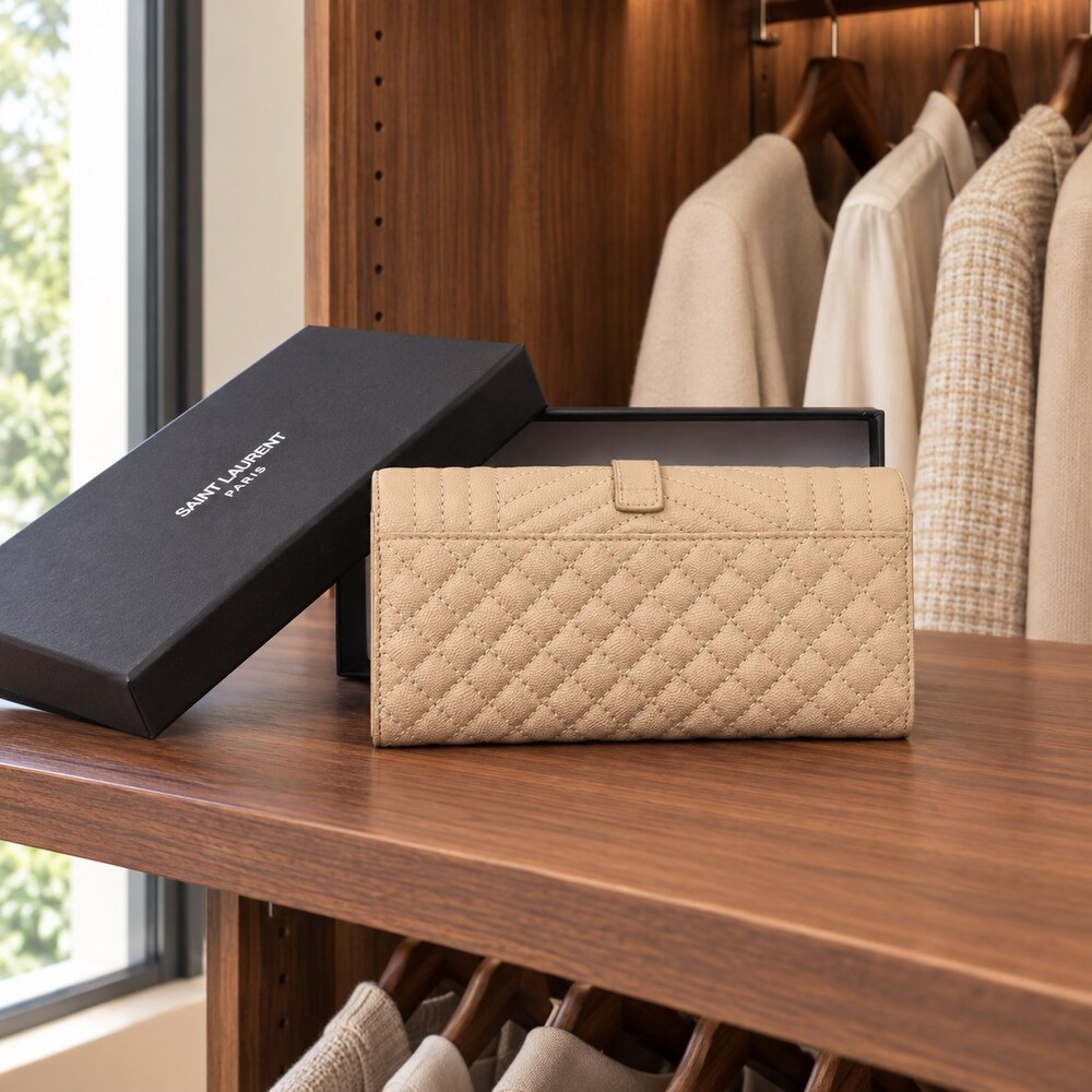 YSL Cassandre Matelassé Long Flap Wallet - Picture 5 of 6